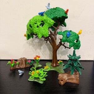 Playmobil Lot Of  Plants Trees Foliage Flowers Birds Replacement Parts